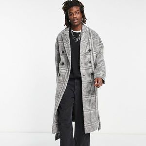Oversized belted overcoat